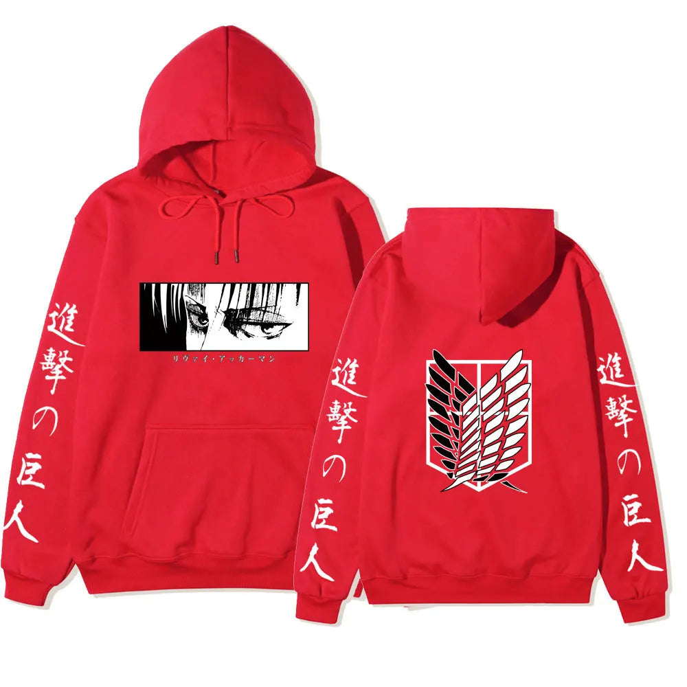 ATTACK ON TITAN - Captain Levi Scout Regiment Streetwear Graphic Hoodie