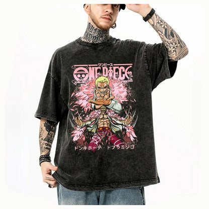 ONE PIECE - Vintage Doflamingo Oversized Graphic Tee