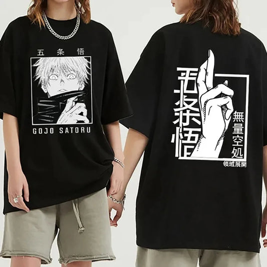 JUJUTSU KAISEN - 2021 Gojo "Fingers Crossed" Oversized Graphic Tee