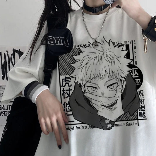 JUJUTSU KAISEN - Gothic Oversized Graphic Tee Collection