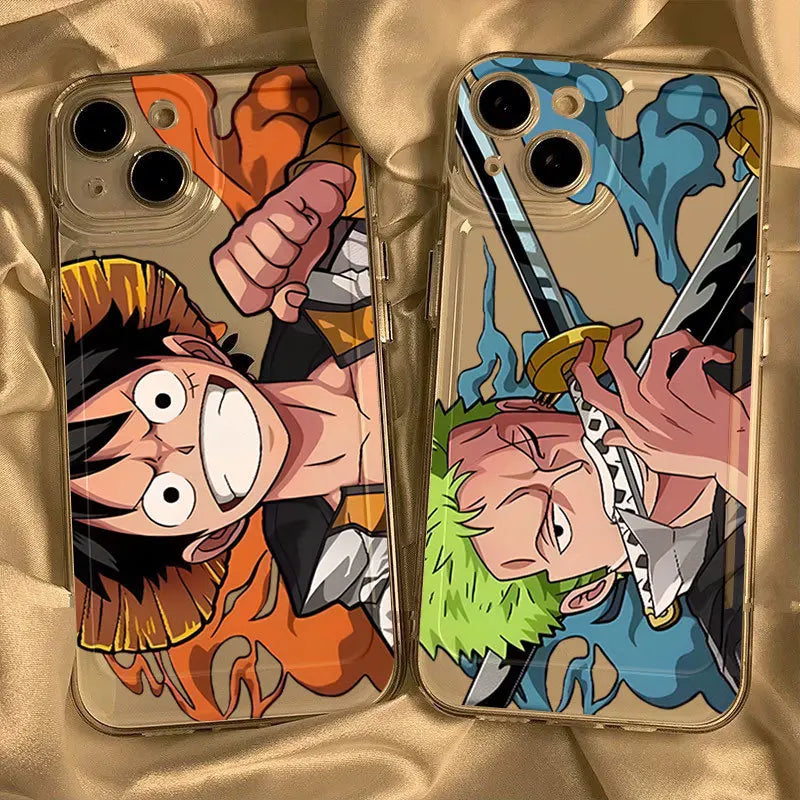 ONE PIECE - 2020 Luffy/Zoro Transparent Graphic iPhone Case